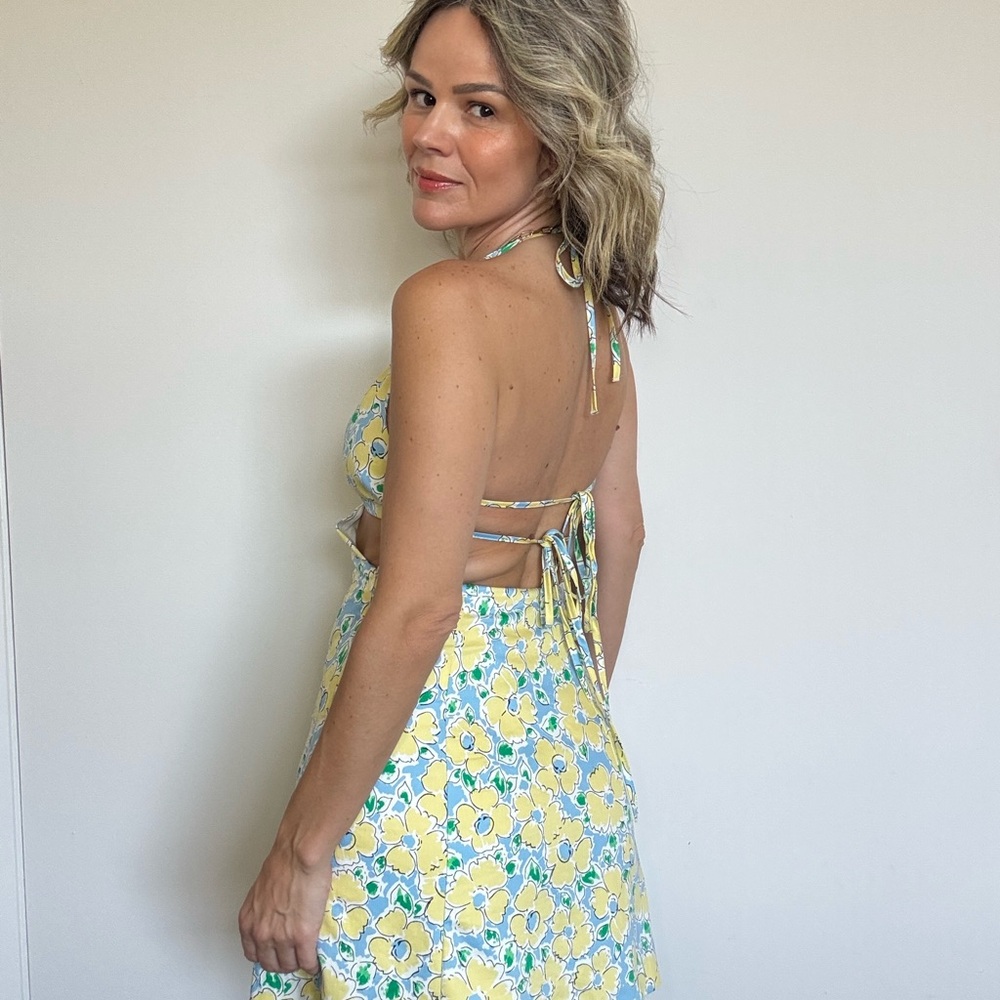 Zara Floral Print Cut Out Dress - Picture 7 of 15